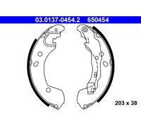 Ate Kit Ganasce Freno 03.0137-0454.2