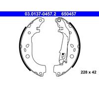 Set di ganasce freno ATE 03.0137-0457.2