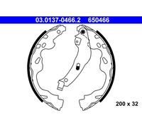 ATE 03.0137-0466.2 Kit ganasce freno per CITROËN,OPEL,PEUGEOT,SUZUKI,TOYOTA,VAUX