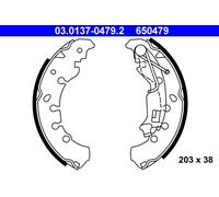 Ganasce freno 03.0137-0479.2 ATE per FIAT OPEL LANCIA PIAGGIO CITROËN PEUGEOT