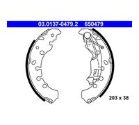 ATE 03.0137-0479.2 Kit ganasce freno posteriore per Porter Corsa Panda Punto Yps