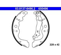 ATE 03.0137-0496.2 Kit ganasce freno per DACIA,MERCEDES-BENZ,RENAULT