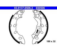 Kit Ganasce Freni ATE 03013705062 per Fiat 500 Panda Ford Ka 180 mm