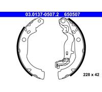 ATE 03.0137-0507.2 Kit ganasce freno per DACIA,RENAULT