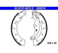 ATE 03.0137-0512.2 Kit ganasce freno per FORD