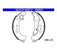 ATE Kit ganasce freno 650521 diametro 228 mm 33 mm E1 90R-02B0053/0006 senza leva