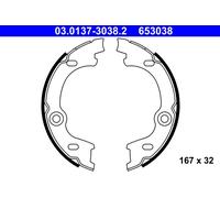 ATE 03.0137-3038.2 Kit ganasce, Freno stazionamento per KIA