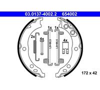 ATE 03.0137-4002.2 Kit ganasce, Freno stazionamento per CITROËN,FIAT,PEUGEOT