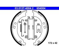 ATE 03.0137-4004.2 Kit ganasce, Freno stazionamento per CITROËN,FIAT,PEUGEOT