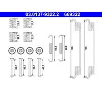 ATE Kit accessori ganasce freno 03.0137-9322.2 per FORD ECOSPORT 1.5 2013-2022