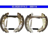 ATE 03.0520-0114.3 Kit ganasce freno per AUDI,VW