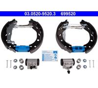ATE Kit ganasce freno posteriore 03.0520-9520.3 per Smart Fortwo Cabrio con cilindro