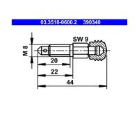Vite/valvola di spurgo ATE 03.3518-0600.2