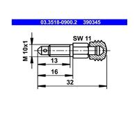 Vite/valvola di spurgo ATE 03.3518-0900.2