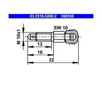 Vite/valvola di spurgo ATE 03.3518-5200.2