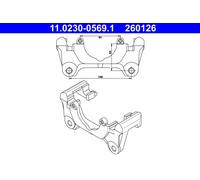 Supporto, pinza freno ATE 11.0230-0569.1