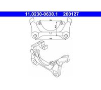 ATE Supporto pinza freno 11.0230-0630.1 per AUDI A6 C5 2001-2005