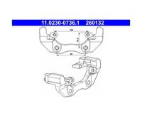 ATE 11.0230-0736.1 Supporto Pinza Freno per Ford Focus II Focus C-Max