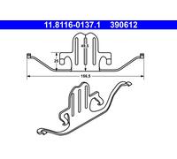 ATE 11.8116-0137.1 Molla, Pinza Freno Per BMW