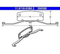 Molla pinza freno 11.8116-0388.2 ATE per FORD VOLVO