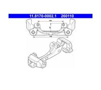 ATE 11.8170-0002.1 Supporto Pinza per Renault Megane III Bz Dacia Duster Hs