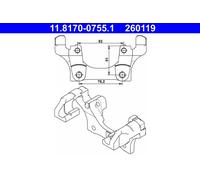 ATE 11.8170-0755.1 Supporto, Pinza freno per BMW