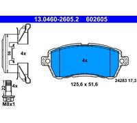 ATE Pastiglie Freni 13.0460-2605.2 Kit Pastiglie Freni,Kit Pasticche Freni FORD,Fiesta Mk6 Hatchback (JA8, JR8),Fiesta Mk6 Sedan
