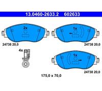 ATE 13.0460-2633.2 Kit pastiglie freno a disco AUDI VW