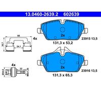 ATE 13.0460-2639.2 Kit pastiglie freno, Freno a disco per BMW