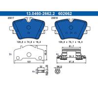ATE 13.0460-2662.2 Kit pastiglie freno, Freno a disco per BMW,MINI