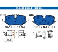 ATE 13.0460-2664.2 Kit pastiglie freno, Freno a disco per BMW,MINI
