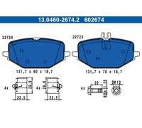 ATE 13.0460-2674.2 Kit pastiglie freno, Freno a disco per MERCEDES-BENZ