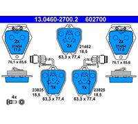 ATE 13.0460-2700.2 Kit pastiglie freno, Freno a disco per AUDI