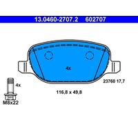 ATE 13.0460-2707.2 Kit pastiglie freno, Freno a disco per ALFA ROMEO,LANCIA