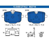 ATE 13.0460-2716.2 Kit pastiglie freno, Freno a disco per BMW