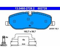 Set di pastiglie freno ATE 13.0460-2728.2, anteriore
