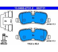 Set di pastiglie freno ATE 13.0460-2731.2, indietro