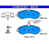 ATE 13.0460-2738.2 Kit pastiglie freno, Freno a disco per CITROËN,FIAT,PEUGEOT,T