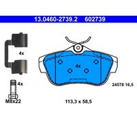 ATE 13.0460-2739.2 Kit pastiglie freno, Freno a disco per CITROËN,FIAT,PEUGEOT,T