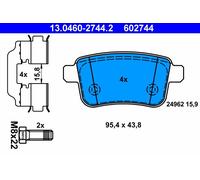 Set di pastiglie freno ATE 13.0460-2744.2, posteriore
