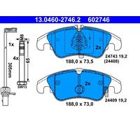 ATE 13.0460-2746.2 Kit pastiglie freno, Freno a disco per AUDI