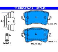 ATE 13.0460-2748.2 Kit pastiglie freno, Freno a disco per AUDI,VW