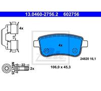 ATE 13.0460-2756.2 - Kit pastiglie freno asse posteriore 602756