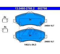 ATE 13.0460-2766.2 - Kit pastiglie freno asse anteriore 602766