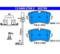 KIT PASTIGLIE FRENO POST ATE AUDI A6 At 2.0 TFSI 185KW 14>18 13046027692