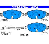 ATE 13.0460-2785.2 Kit pastiglie freno, Freno a disco per AUDI,CUPRA,SEAT,SKODA,