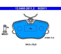ATE 13.0460-2811.2 Kit pastiglie freno, Freno a disco per SAAB