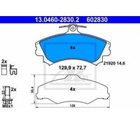 ATE 13.0460-2830.2 - Kit pastiglie freno asse anteriore 602830