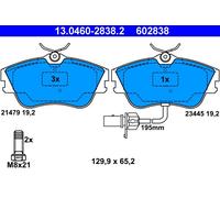 ATE 13.0460-2838.2 Kit pastiglie freno, Freno a disco per VW