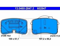 ATE 13.0460-2847.2 Kit pastiglie freni